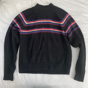 Free People Wool Acrylic mock neck raglan sweater